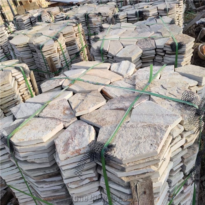 Yellow Quartzite Flagstone Pavers