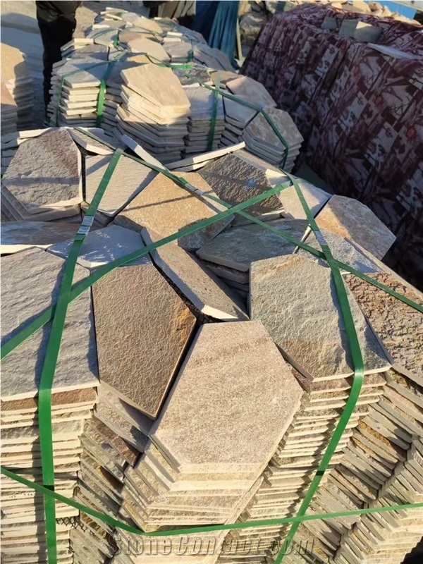 Yellow Quartzite Flagstone Pavers