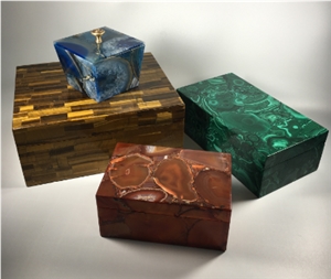 Luxury Malachite Gemstone Jewelry Packaging Boxes