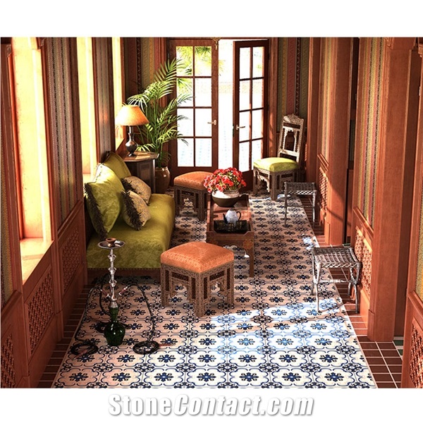 Polished New Design Medallion Pattern Tile For Interior Floor Decor