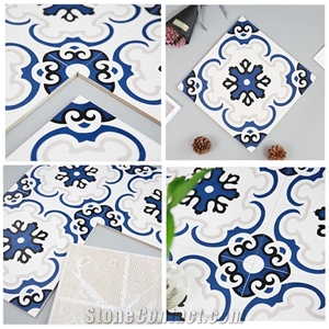 Polished New Design Medallion Pattern Tile For Interior Floor Decor