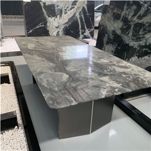 Customized Galaxy Starlight Marble Table Top For Dining Room
