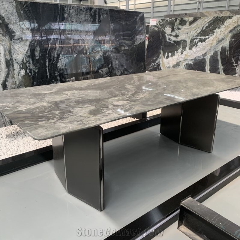 Customized Galaxy Starlight Marble Table Top For Dining Room