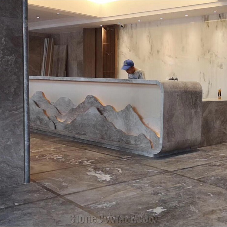 Natural Stone Commercial Counters For Hotel Lobby Design