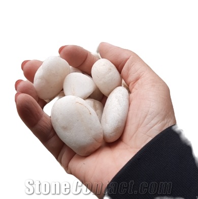 Discount White Marble Pebble Stone With Diffrent Size