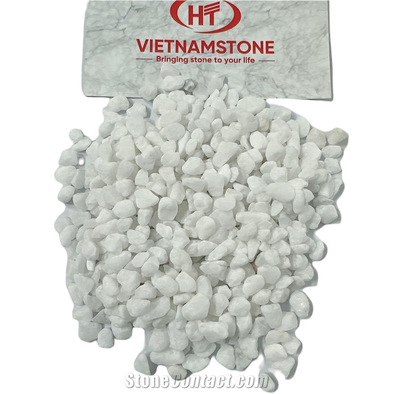 Discount White Marble Pebble Stone With Diffrent Size