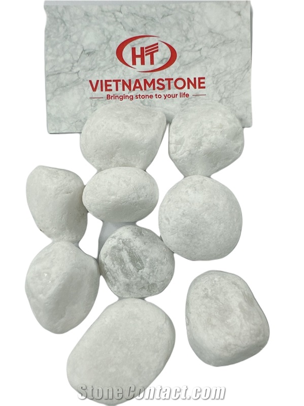 Discount White Marble Pebble Stone With Diffrent Size