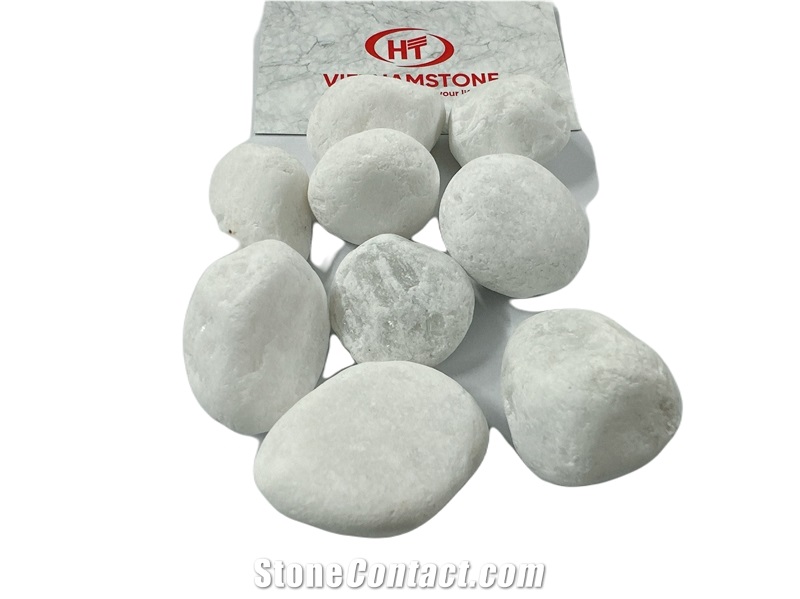 Discount White Marble Pebble Stone With Diffrent Size