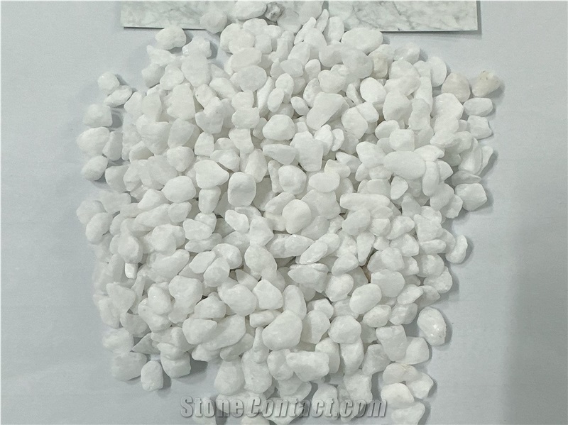 Pure White Natural Crushed River Stone For Garden