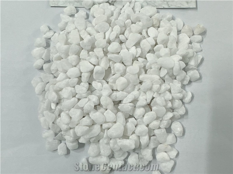 Pure White Natural Crushed River Stone For Garden