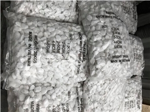 Pure White Natural Crushed River Stone For Garden