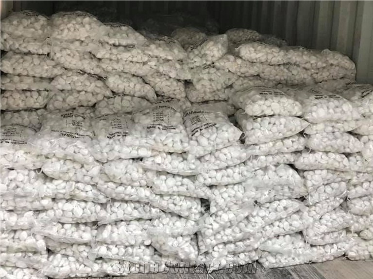 Pure White Natural Crushed River Stone For Garden