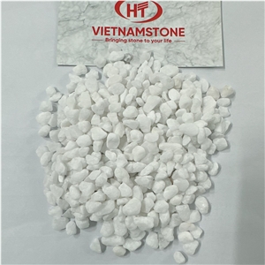 Tumbled White Pebble Stones Made From Marble