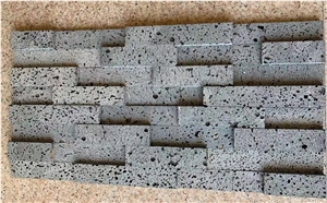 4-Layer Stone Stacked Veneer Kenya Black Marble Wall Ledgers
