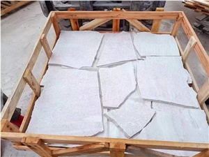 Bullnose Stone Pool Coping Snow White Quartzite Pool Steps
