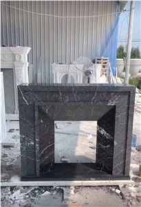 Carved Marble Fireplace White Jade Indoor Fireplace Mantel