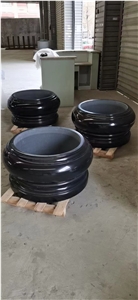 Hollow Marble Column White Wood Grain Veneer Column Wraps