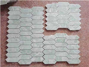 Marble Bathroom Floor Mosaic Calacatta Gold Penny Round Tile