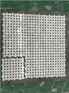 Marble Carrara Floor Mosaic Tile Fish Bone Chevron Mosaic