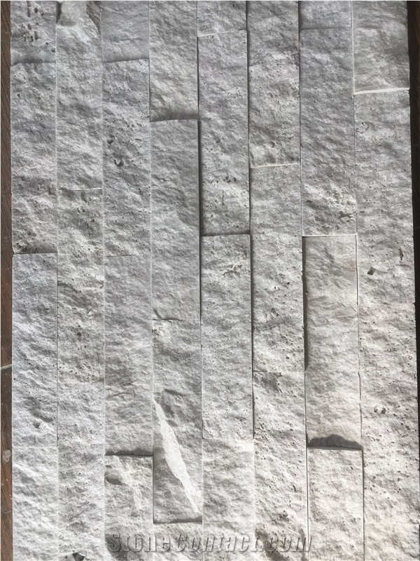 Marble Feature Wall Cladding Grey Wood High Low Ledger Panel