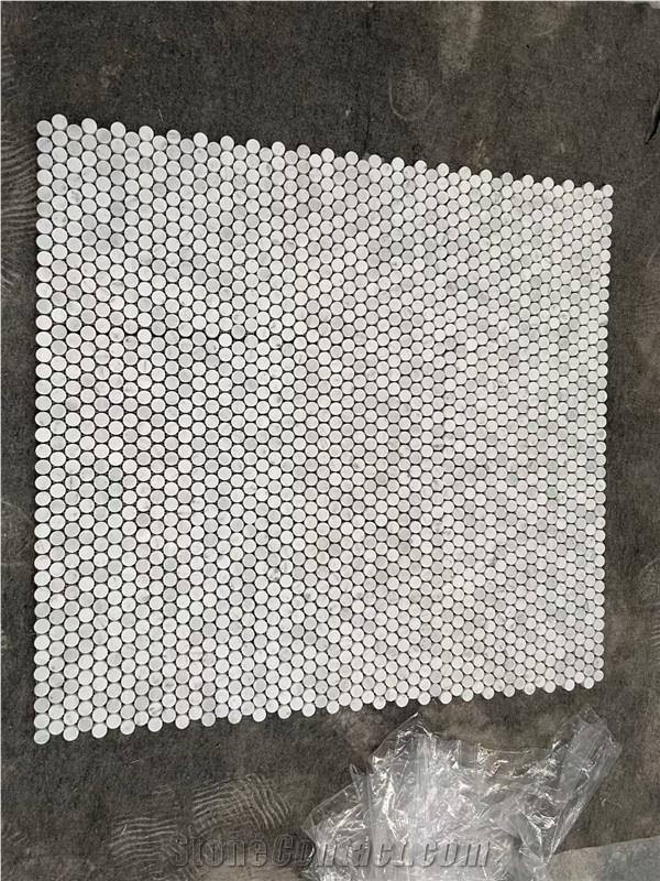Marble Mosaic Floor Border Thassos+Marquina Skirting Border