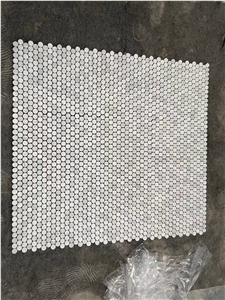 Marble Mosaic Floor Border Thassos+Marquina Skirting Border