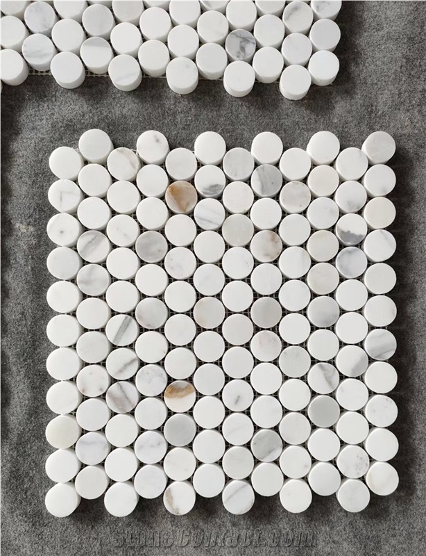 Marble Mosaic Floor Border Thassos+Marquina Skirting Border