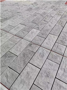 Split Face Mushroom Stone Cladding Grey Quartzite Wall Tiles