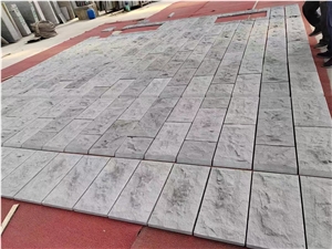 Split Face Mushroom Stone Cladding Grey Quartzite Wall Tiles