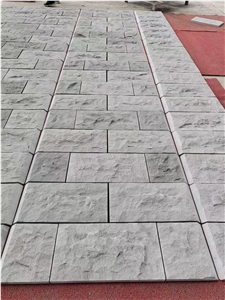 Split Face Mushroom Stone Cladding Grey Quartzite Wall Tiles