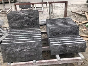 Split Face Mushroom Stone Cladding Grey Quartzite Wall Tiles
