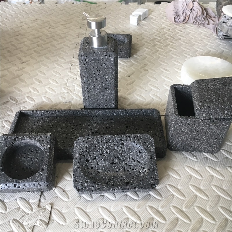 Stone Wine Racks Blue Limestone Jewelry Display Stands
