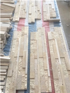 Travertine Ledger Panels Beige Travertine Stacked Veneer