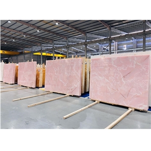 High Quality Polished Pink Onyx For Background Wall Panel