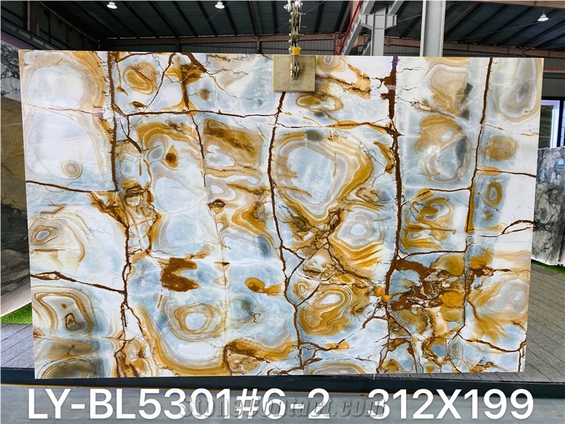 Natural Stone Blue Deep Quartzite For Home Decoration