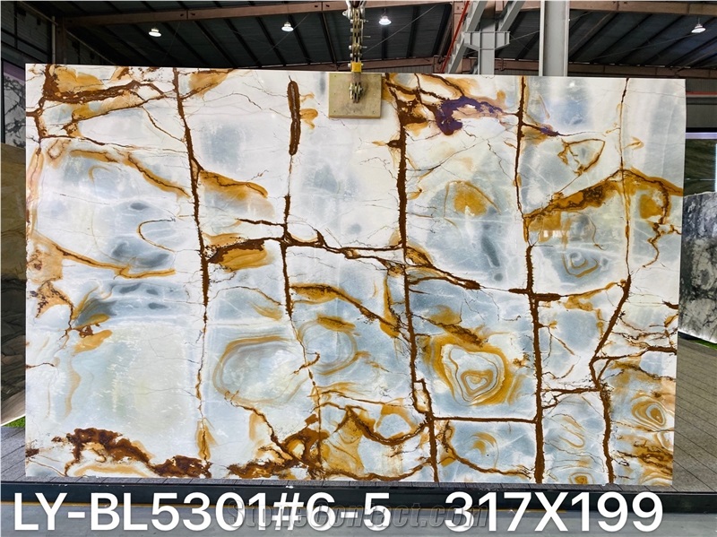 Natural Stone Blue Deep Quartzite For Home Decoration