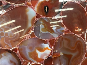 Agate Red Slab,Semiprecious Red