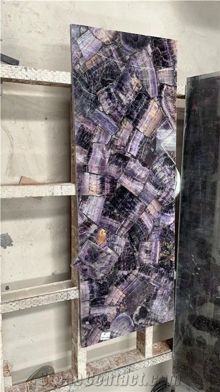 Amethyst Slab,Amethyst Panel, Semiprecious Purples Stone