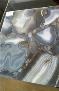 Grey Agate Semiprecious Stone Slabs