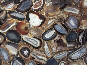 Grey Agate Semiprecious Stone Slabs