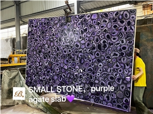 Luxury Agate Purple Slab, Gemstone Big Slab