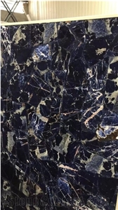 Semiprecious Gem Stone Blue Sodalite Wall Tile Slab