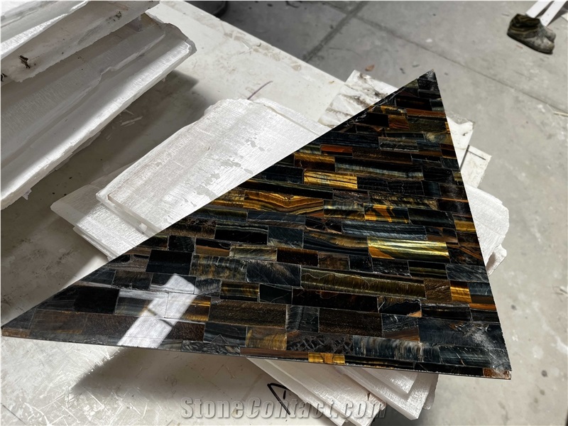 Tiger Eye Fish Semiprecious Stone For Decaration