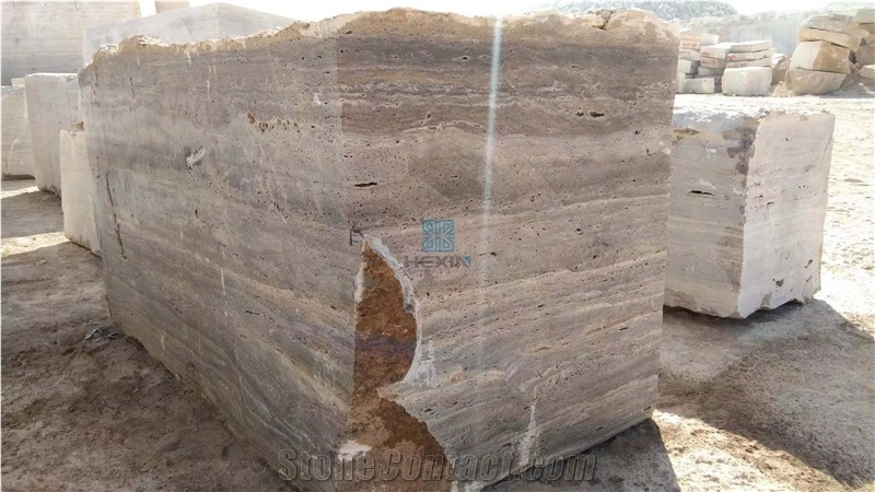 Iran Silver Travertine Blocks