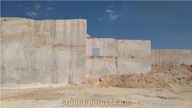 Iran Silver Travertine Blocks