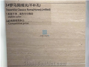 Roman Travertine Honed&Unfilled Holes Slabs And Tiles