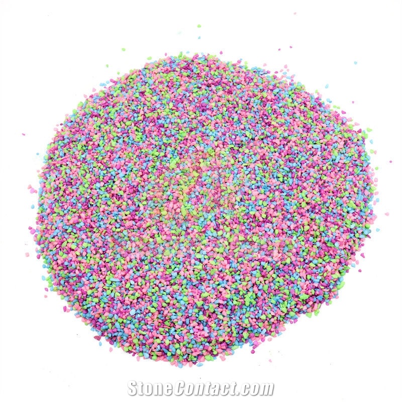 Multicolored Crushed Mardi Gras Mixed Coloured Gravels