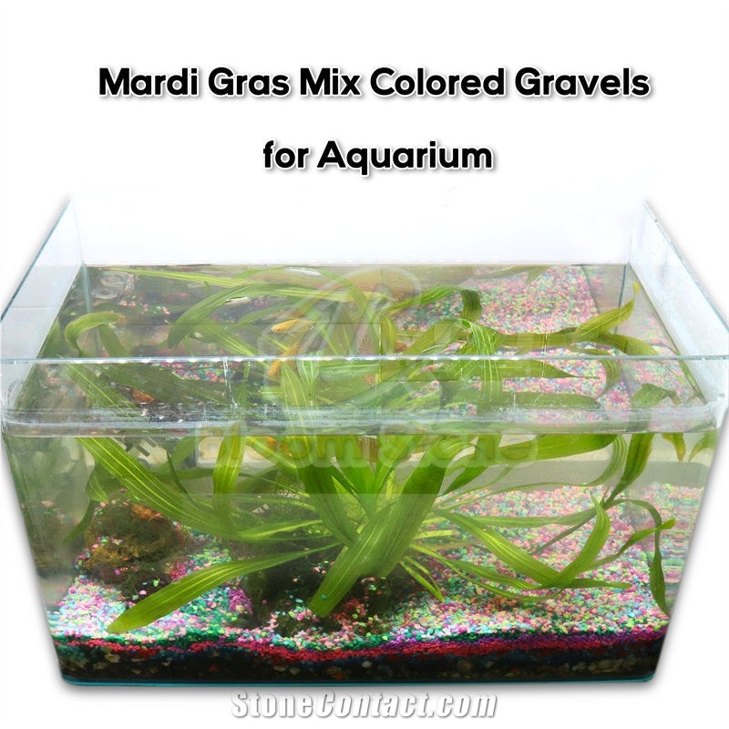 Multicolored Crushed Mardi Gras Mixed Coloured Gravels