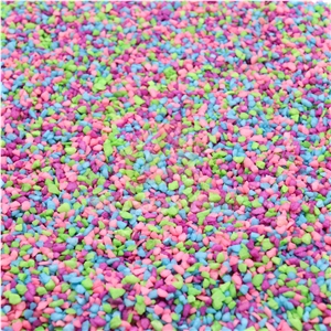 Multicolored Crushed Mardi Gras Mixed Coloured Gravels