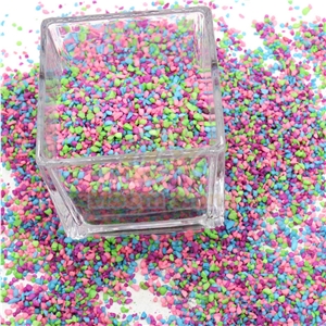Multicolored Crushed Mardi Gras Mixed Coloured Gravels